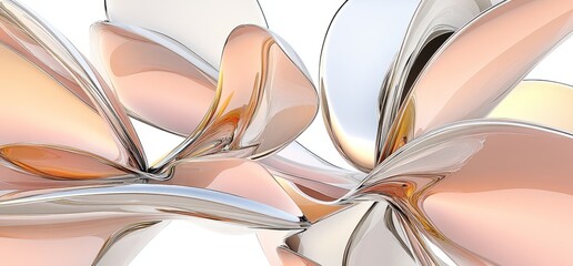 Poster - designing an abstract background with holographic, interlaced shapes
