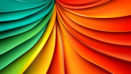 Poster - Trendy minimally designed retro-colored background complemented by abstract colorful wallpaper. Includes artistic digital art with geometric lines, stripes, and waves, suitable for design materials