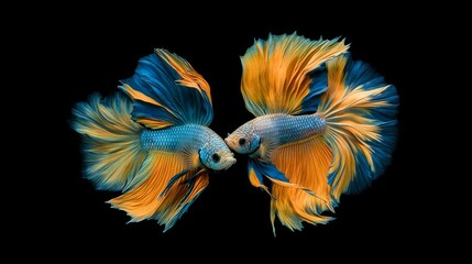 Poster - Colorful Betta Fish Displaying Elegant Fins and Vibrant Colors
