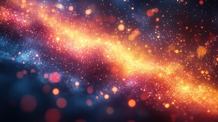 Poster - Cosmic Light Burst in Beautiful Colors Across the Universe
