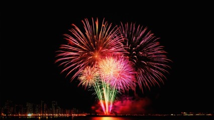Wall Mural - fireworks background wallpaper festive holiday