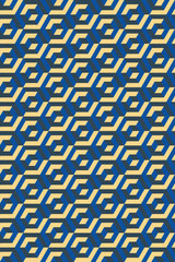 Fototapete - Hexagon abstract pattern background, hexagon geometric background, seamless hexagon abstract with retro colors