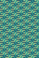 Fototapete - Hexagon abstract pattern background, hexagon geometric background, seamless hexagon abstract with retro colors