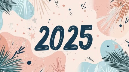 Poster - Minimalist Modern Design Featuring Clear Text and Abstract Elements for the Year 2025