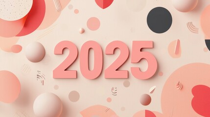 Poster - Minimalistic Design with Clean Typography and Geometric Shapes for Future Concepts in 2025