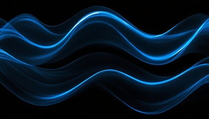 A blue wave with a dark background.