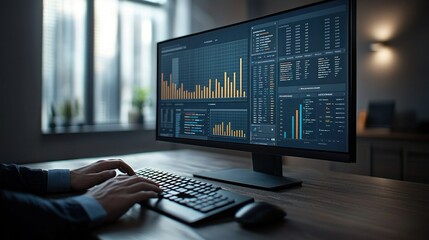 Aufkleber - Data Analyst Working on Computer