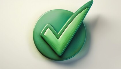 Poster - A green checkmark symbol on a circular background, representing approval, completion, or correctness.
