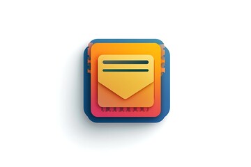 ticket vector icon simple background