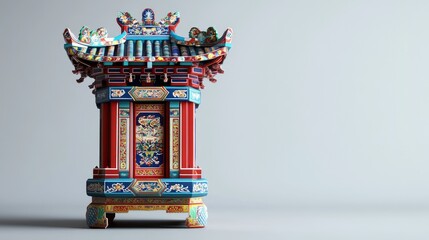 Poster - Colorful Traditional Asian Architecture Decorative Structure