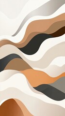 Wall Mural - Abstract Wave Pattern in Earthy Tones