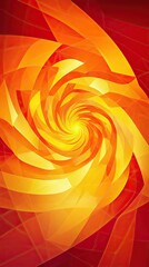 Poster - Abstract swirling fiery orange and yellow design