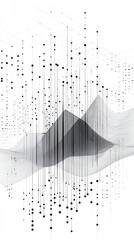 Poster - Abstract Black And White Data Visualization Design