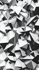 Poster - abstract grey and white polygonal texture
