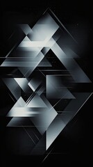 Poster - abstract geometric shapes in shades of gray and black