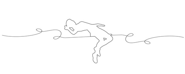 Naklejka na meble line art sport vaulting