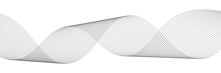 Aufkleber - abstract modern white background with curve wave technology lines. business background lines wave ab