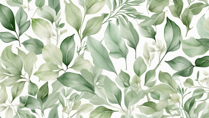 Naklejka na meble An Elegant Watercolor Botanical Digital Artwork Capturing the Essence of Flora