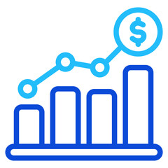 Wall Mural - Chart Duoline Icon