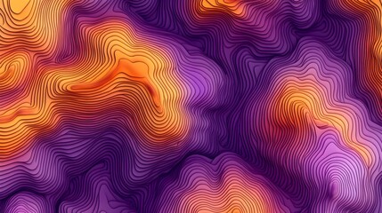 Poster - Abstract topographic patterns digital art colorful design creative environment close-up viewpoint