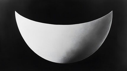 Poster - Partial lunar eclipse, crescent moon shape, dark background.