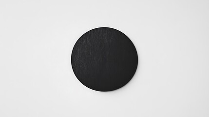 Aufkleber - Black round coaster isolated on white background.