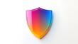 © Raffaza - Colorful glossy shield icon on white.