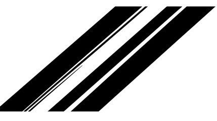 Poster - Abstract black parallel lines diagonal design.