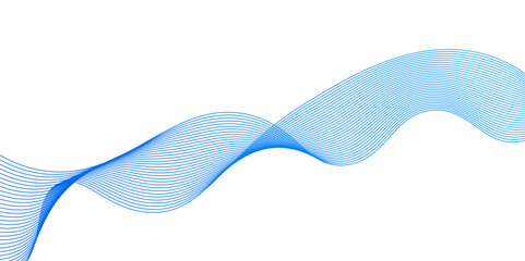 Poster - abstract blue wave background. blue minimal round lines abstract background.frequency sound wave lin