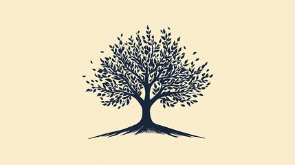 Poster - Stylized tree silhouette.