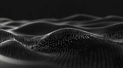 Poster - Dark wavy dot pattern.