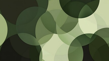 Poster - Abstract green circles overlap.