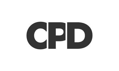 Poster - CPD logo design template with strong and modern bold text. Initial based vector logotype featuring simple and minimal typography. Trendy company identity.