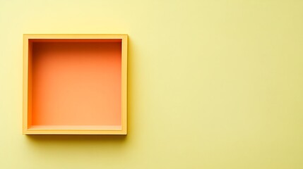 Aufkleber - Orange square frame on yellow.