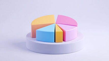 Aufkleber - Pie chart on pedestal.