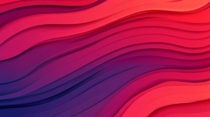 Poster - Vibrant Abstract Waves in Red and Purple Gradient Featuring Smooth Curves for Modern Design Inspiration and Backgrounds
