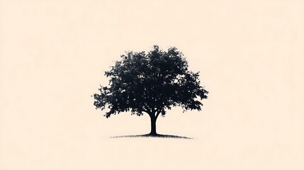 Poster - Single tree on pale background.