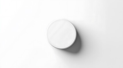 Aufkleber - White, round jar with lid.