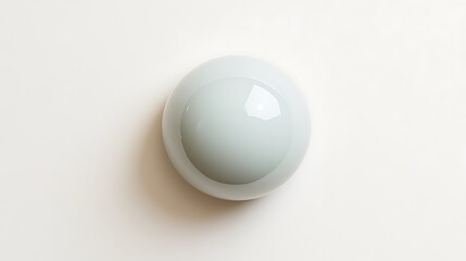 Poster - Grey, glossy, round object.