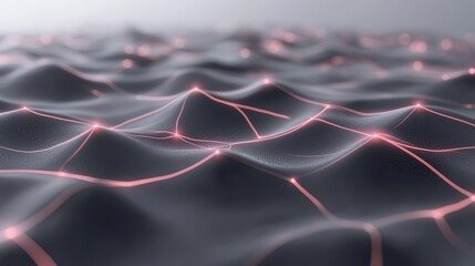Fototapete - Abstract 3d pink lines, a dynamic pattern of intersecting and flowing lines in rhythmic motion for modern digital art design