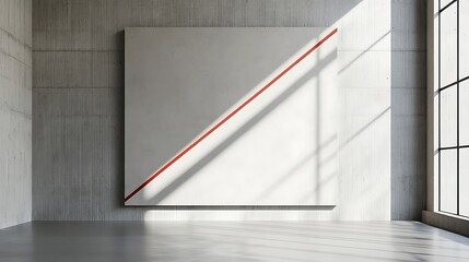 Aufkleber - Red line art on a wall.