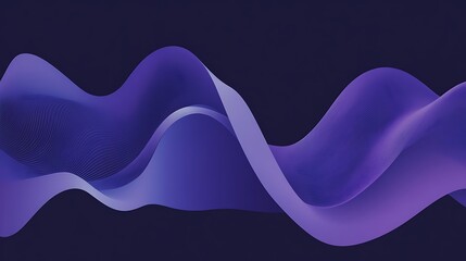 Poster - Purple wave curves background.