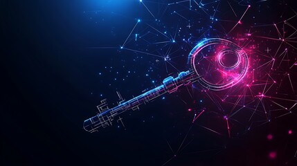 Poster - Key digital graphic design.