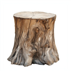 Wall Mural - Old stump isolated on a white background