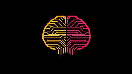 Aufkleber - Brain circuit pattern.