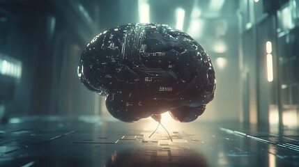 Aufkleber - AI brain circuit.