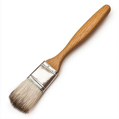 Wall Mural - Wooden paintbrush isolated on a white background