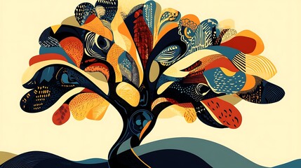 Poster - Abstract tree art.