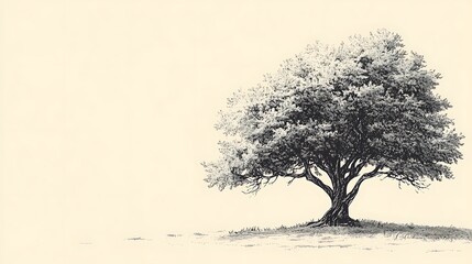 Poster - Single tree drawing.