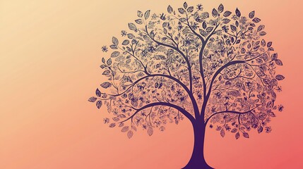 Poster - Stylized tree illustration. (2)